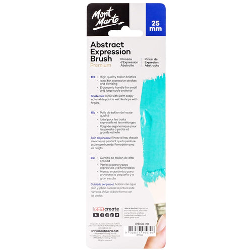 Mont Marte Abstract Expression Brush, Red, 25mm